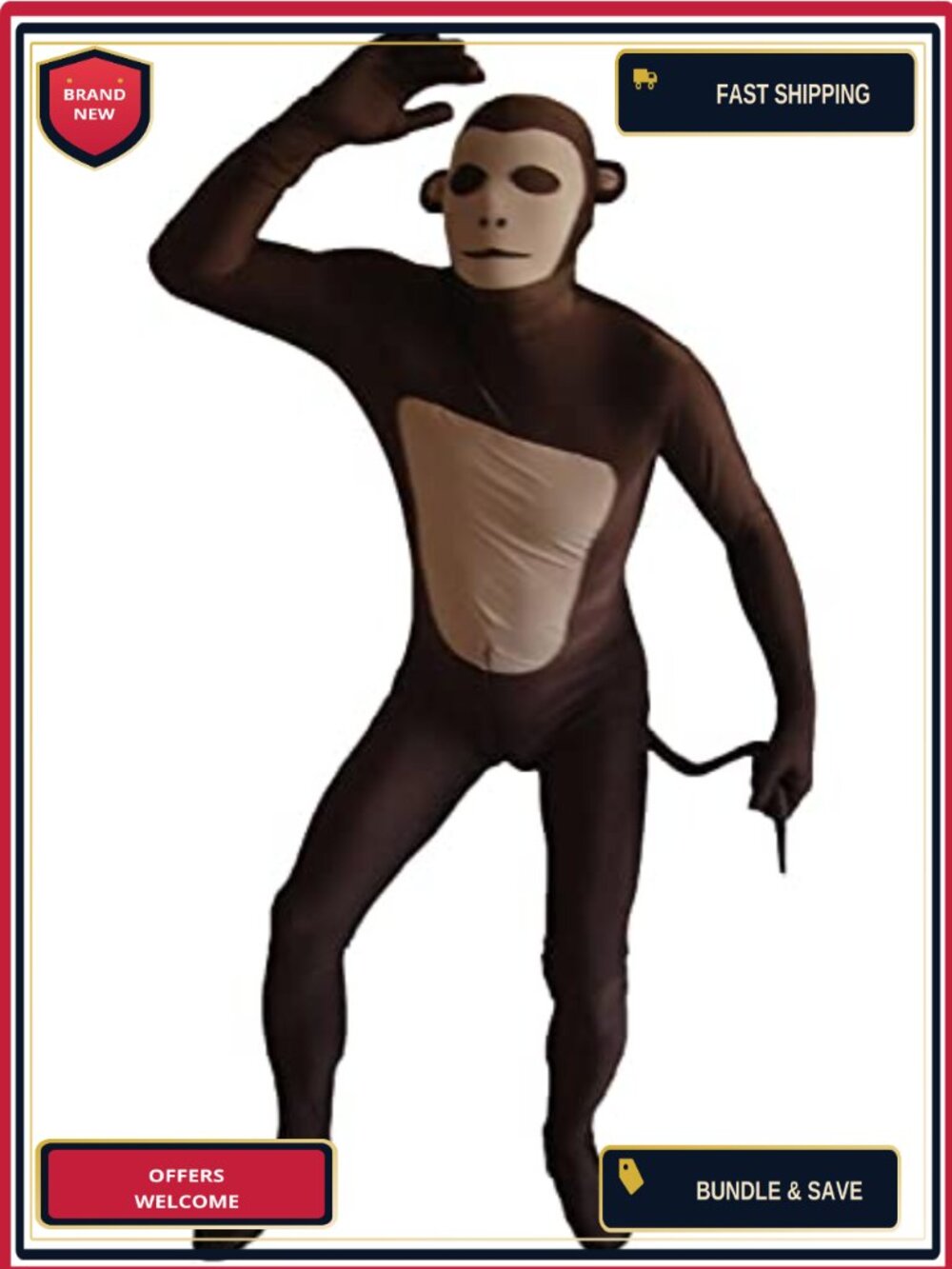 Unisex Spandex Full Body Bodysuit Zentai Costume Cosplay Back Zipper